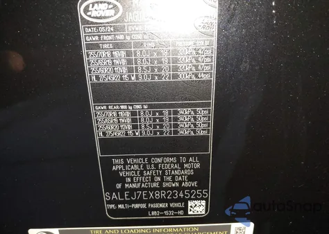 2024 Land Rover Defender 110 P300 from USA, damaged, VIN SALEJ7EX8R2345255